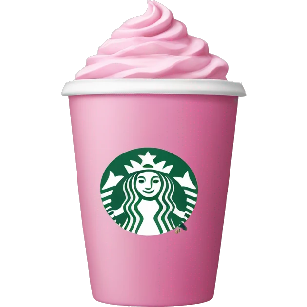 Pink Starbucks emoji