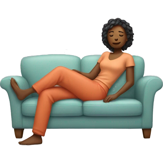 Woman relaxing on a couch emoji