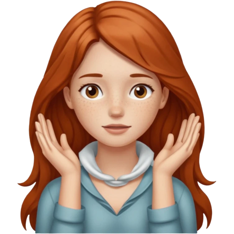 girl with hands around her neck  emoji