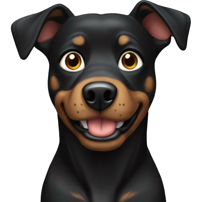 Black York Dog emoji
