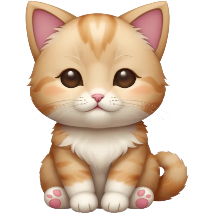Meimei kitten sitting with eyes closed emoji
