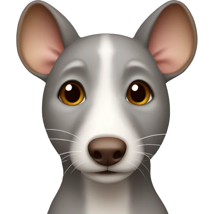 grey and brown Rat dog emoji