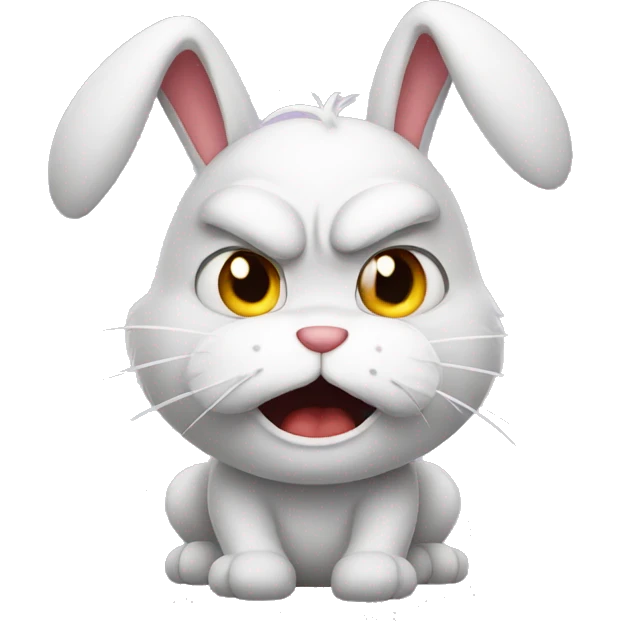 Angry bunny emoji