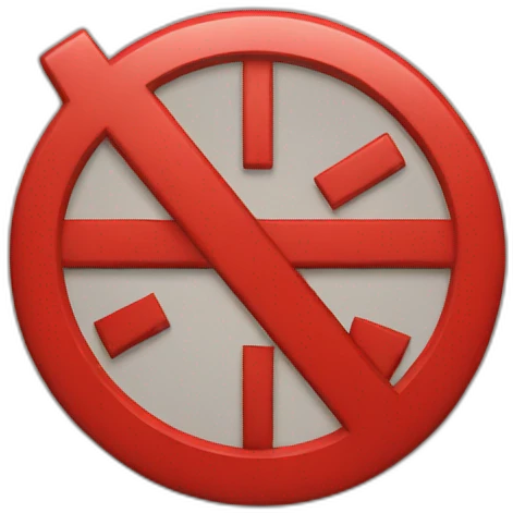 red denied sign emoji