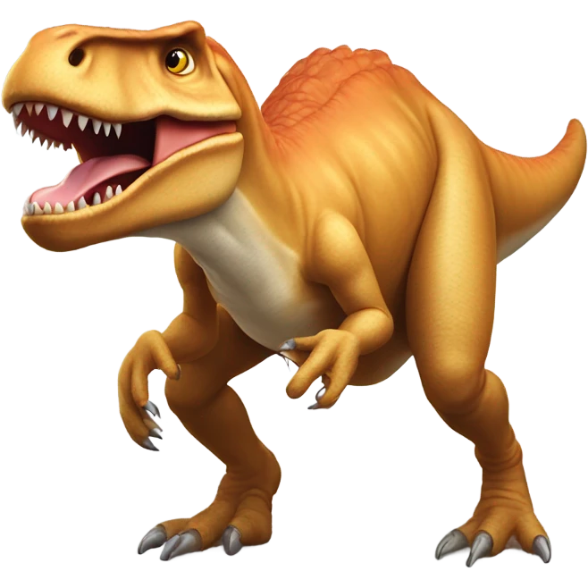 T rex eating chicken nugget emoji