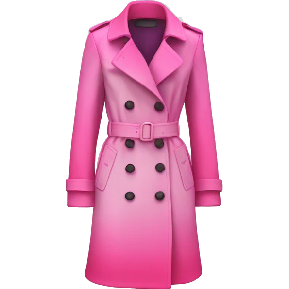 Pink ombre trench coat  emoji