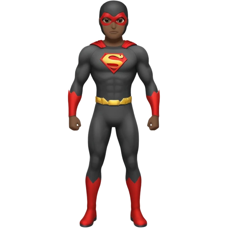 black superhero costume emoji