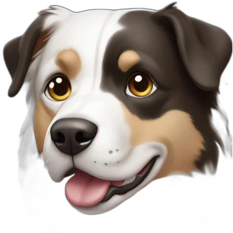 short-hair, black-and-white, border-collie-american-bulldog, white-fur-around-left-eye emoji