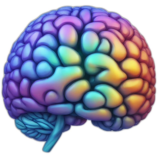 ultra prismatic brain emoji
