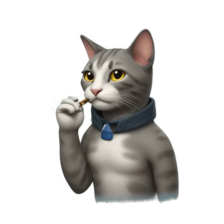 Cat smoking emoji