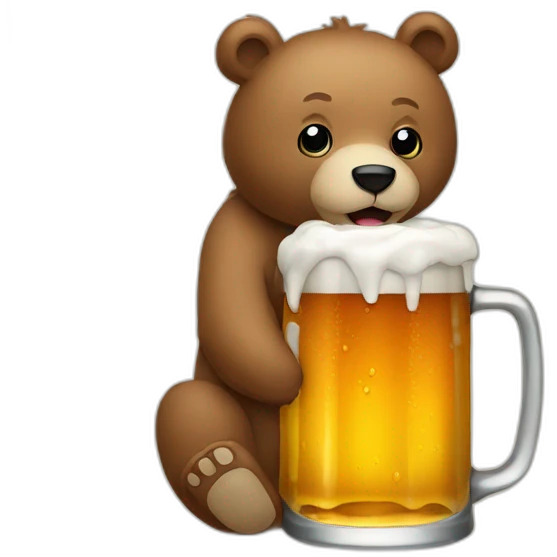 Bear beer emoji