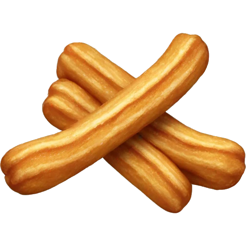 Plain churro on plate emoji