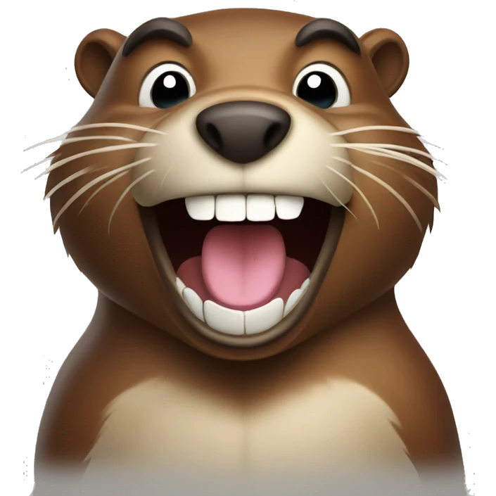 Laughing beaver  emoji