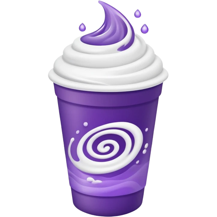 purple liquid in a white foam cup emoji