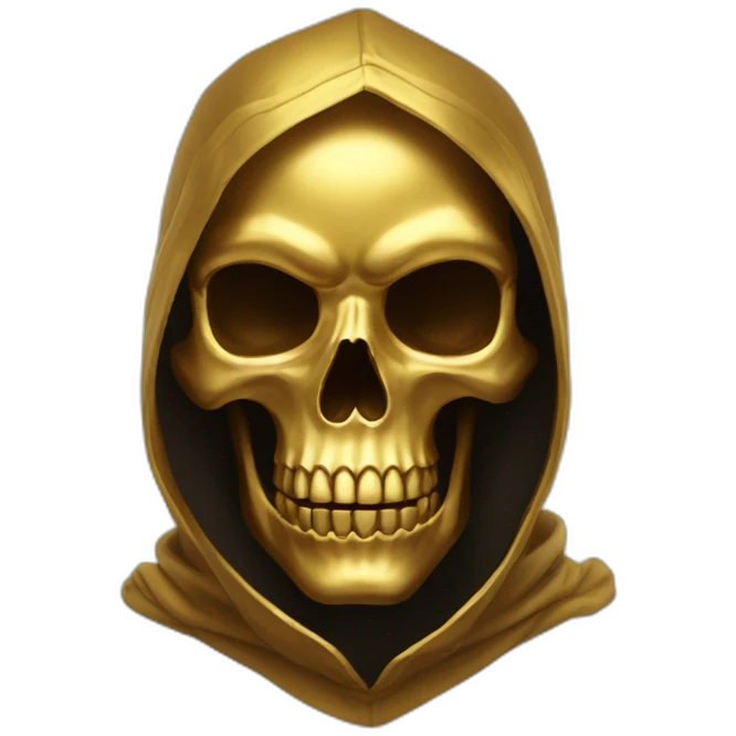golden skull in a cowl emoji