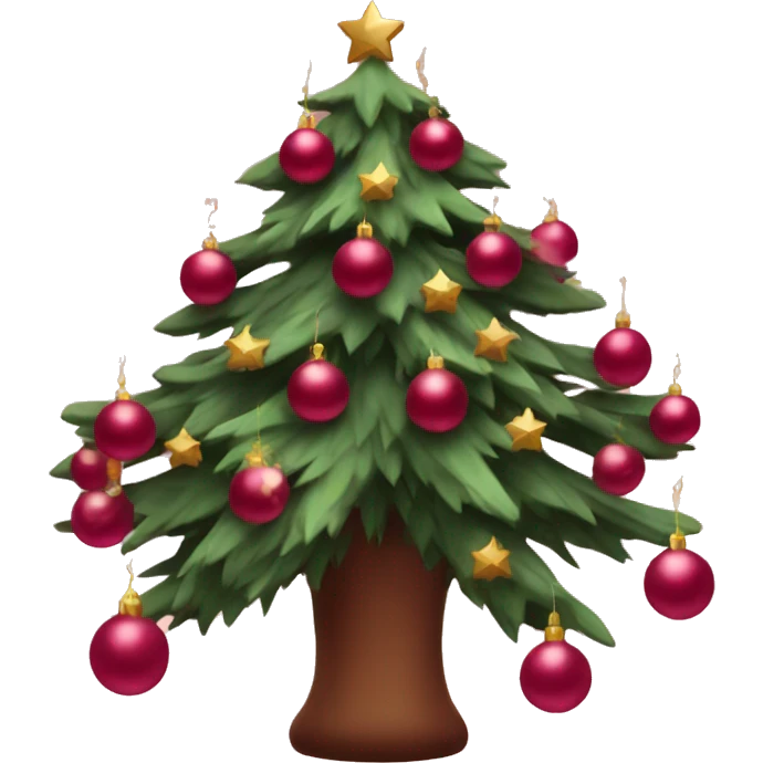 Burgundy christmas tree emoji