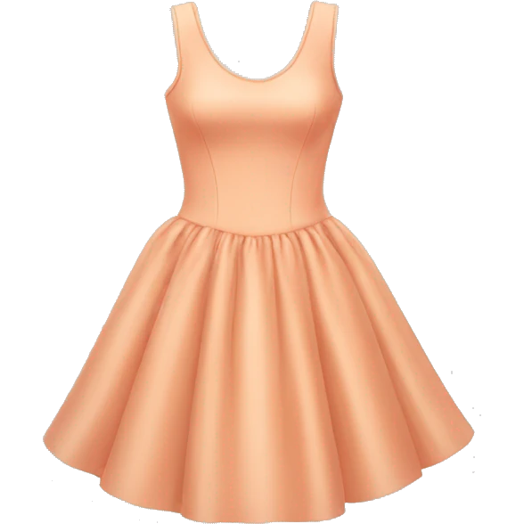 Dress in peach-colored emoji