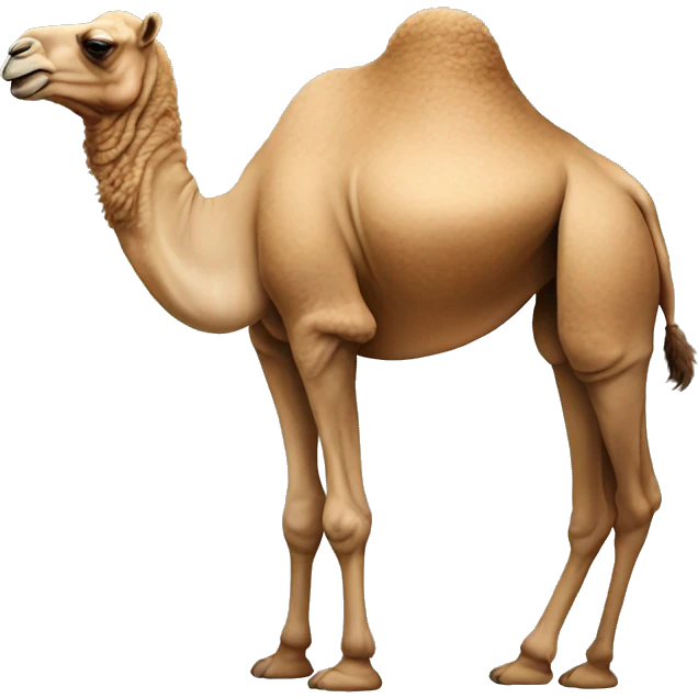 a whole size male camel pooping emoji