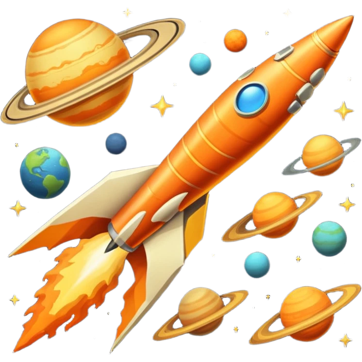 Vintage Planets comet streak motion emoji