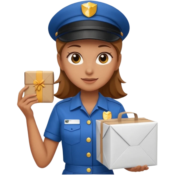 female delivery courier emoji