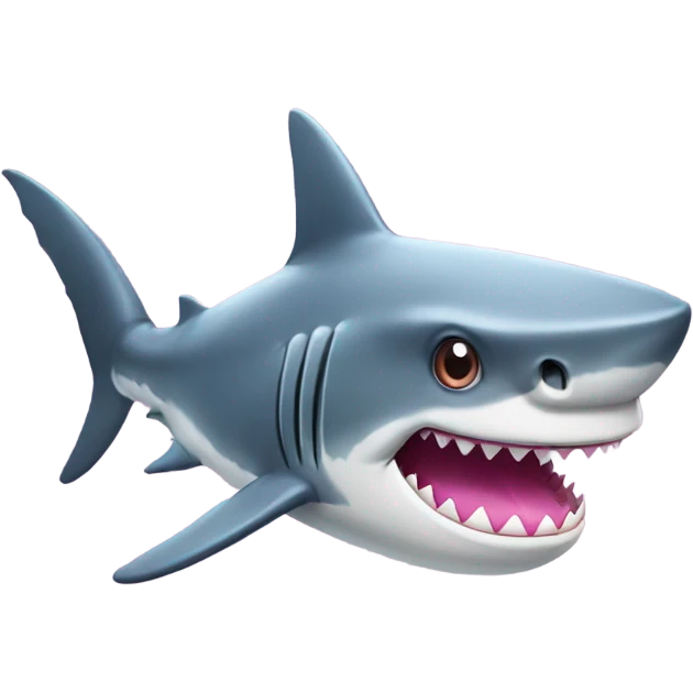 shark with a long pink mustache  emoji