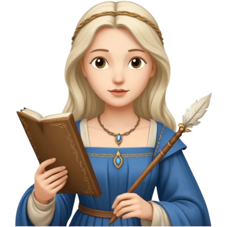 medieval female poet emoji
