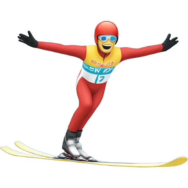 ski jumping off ramp emoji