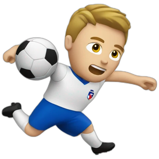 White French football player shooting the ball emoji