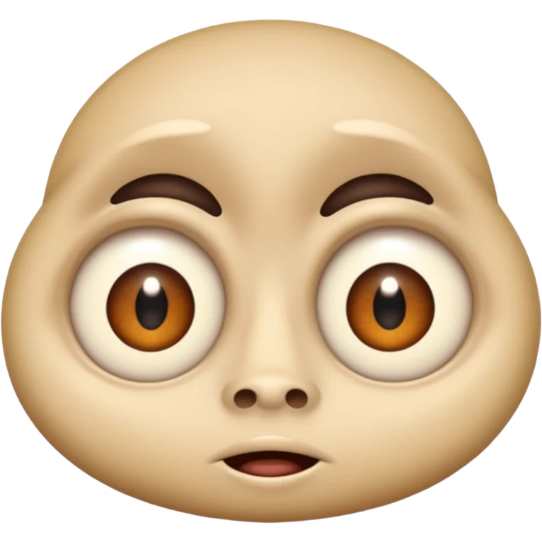 a crabadabadooda face, big eyes, small mouth loobadooba, consquinto  emoji