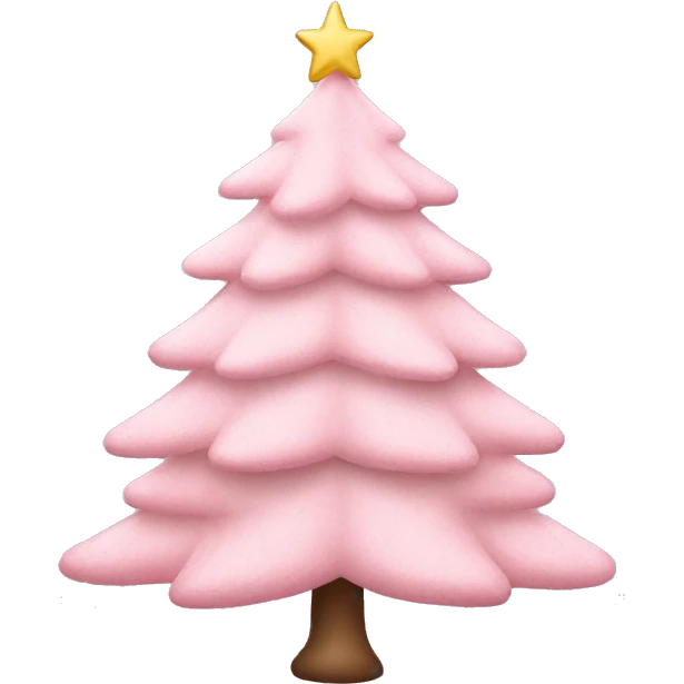 light pink Christmas tree emoji