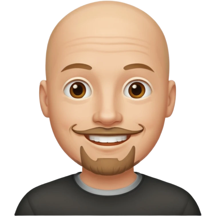 White bald with goatee emoji