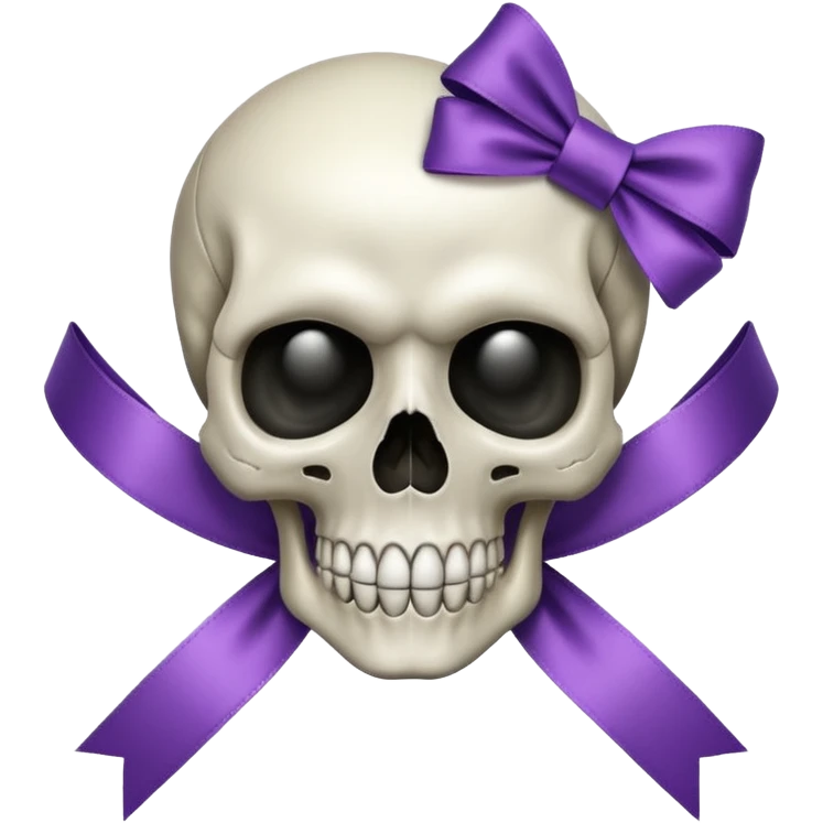 RIBBON SKULL emoji