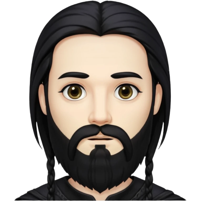 gothic man with long hair and  beard emoji