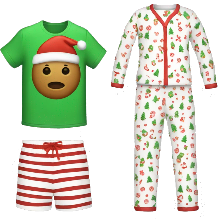 christmas pajama set emoji