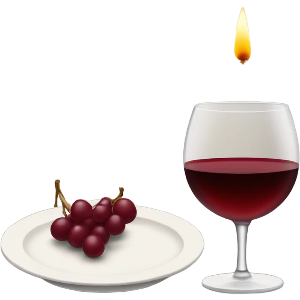 A date with a glass of wine emoji