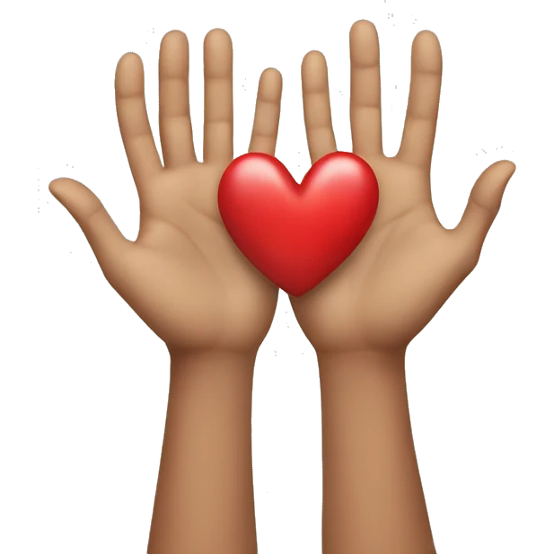 hands showing heart emoji