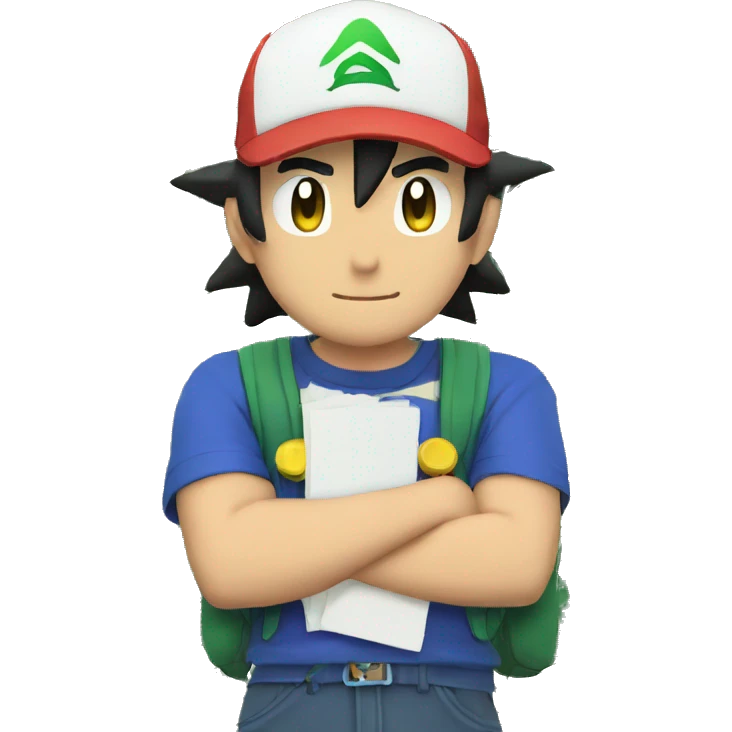 Ash Ketchum with money emoji
