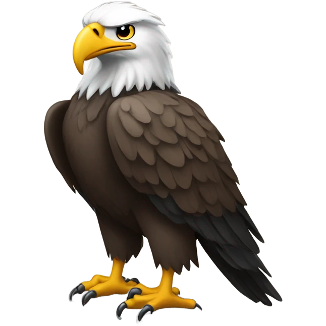 Sad Eagle sitting down emoji