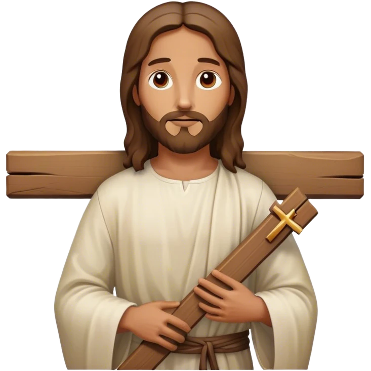 Jesus holding a cross  emoji