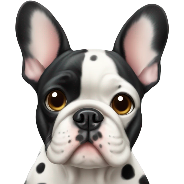 French bulldog with spots emoji
