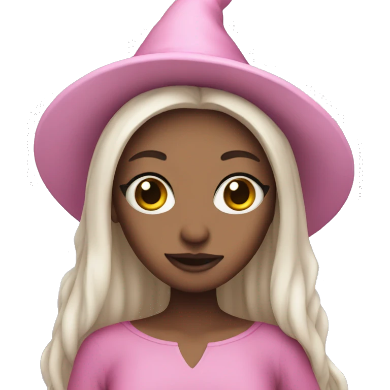 Pink witch white skin emoji