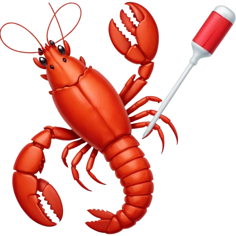 Lobster on period with tampon emoji