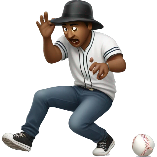 man in hat and baseball tee throwing smartphone on the ground really hard emoji