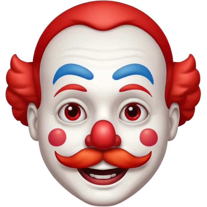 Clown with moustache emoji