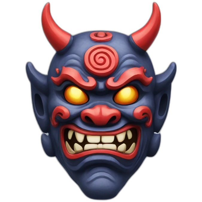 cosmic japanese oni mask emoji