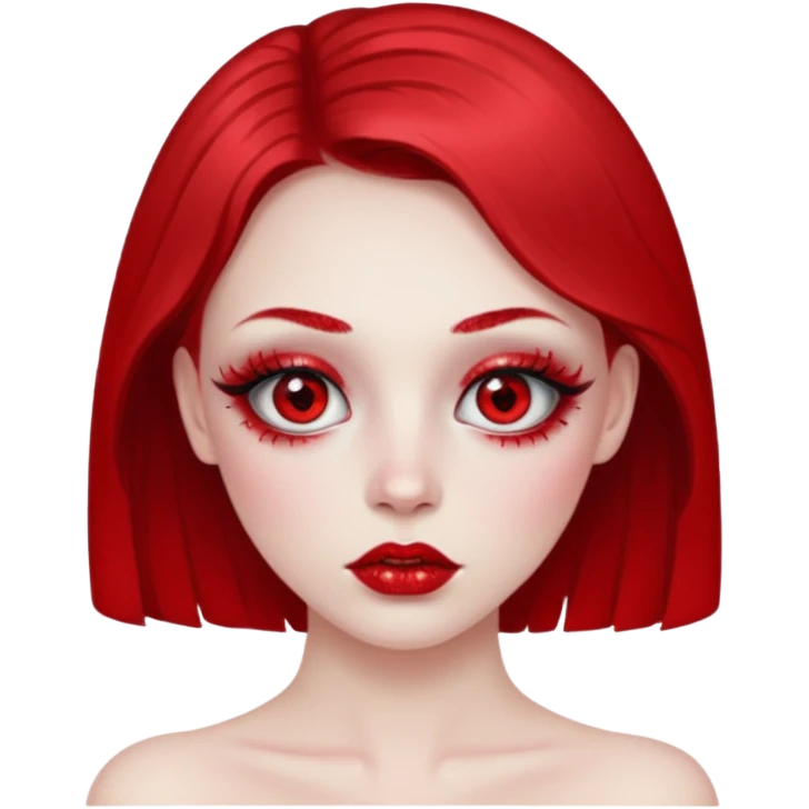 red glitter girl dead emoji