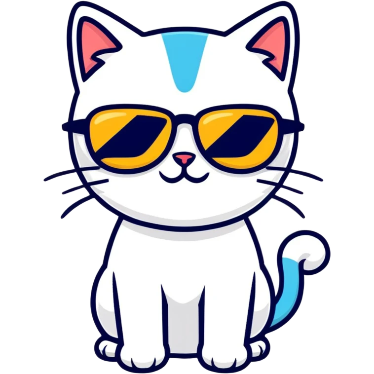 Cat with sunglasses emoji