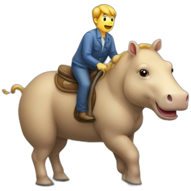 Patate sur un hippopotame emoji