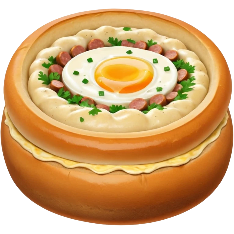 polish zurek soup inside of bread bowl emoji