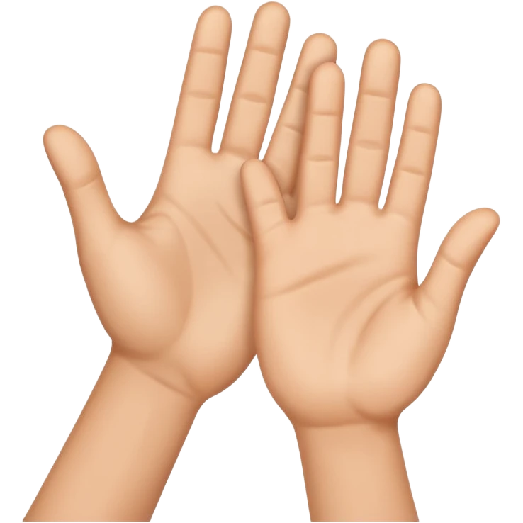 high five hands, lateral view emoji